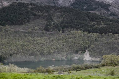 ...İspanya 'daki Sierra de Guadarrama Dağları' nda ilkbahar manzarası