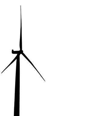 Güneşli bir yaz gününde İspanya 'da bir tarlada elektrik üreten yel değirmenleri