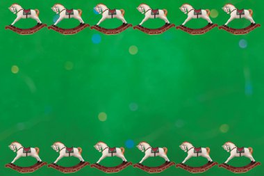 Noel 'in parlak arka planı, güzel desenler ve Noel aletleri.