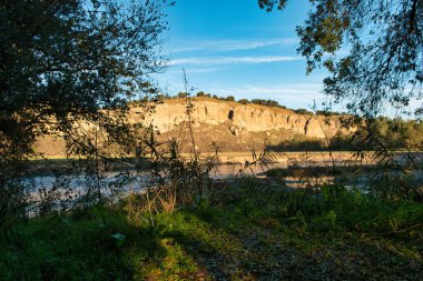 Madrid yakınlarındaki İspanya 'daki doğal parkın manzarası.