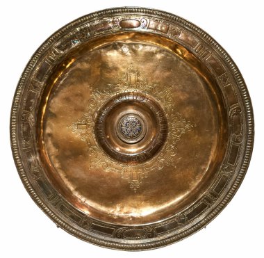 eski İspanyol sofra takımı beyaz arkaplanda izole edildi