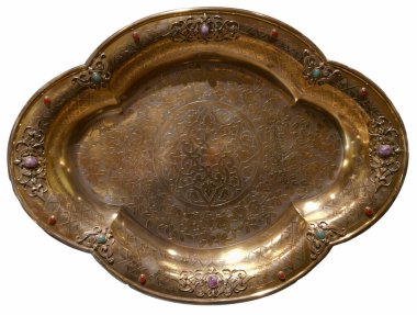 eski İspanyol sofra takımı beyaz arkaplanda izole edildi