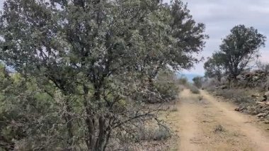 İspanya 'da sabahları dağların manzarası