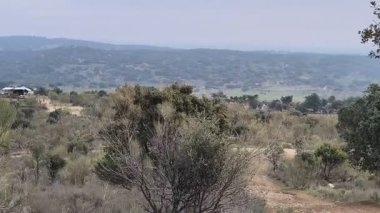 İspanya 'da sabahları dağların manzarası