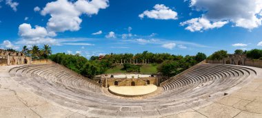 Panorama of Amphitheatre in Altos de Chavon, Casa de Campo, Dominican Republic clipart