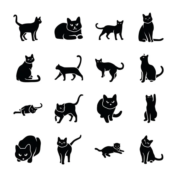 猫摆设象形文字矢量图标 — 图库矢量图片