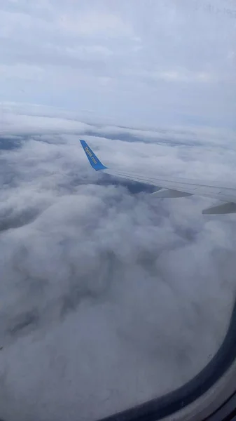 Kilátás Felhők Repülőgép — Stock Fotó