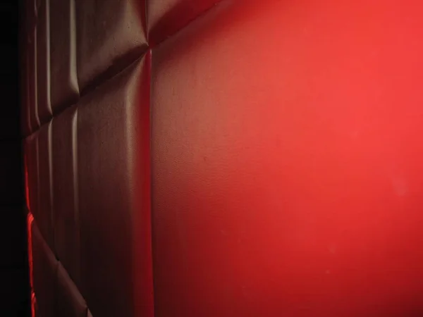 Кожаное Мягкое Красное Покрытие Стен Квадраты — стоковое фото