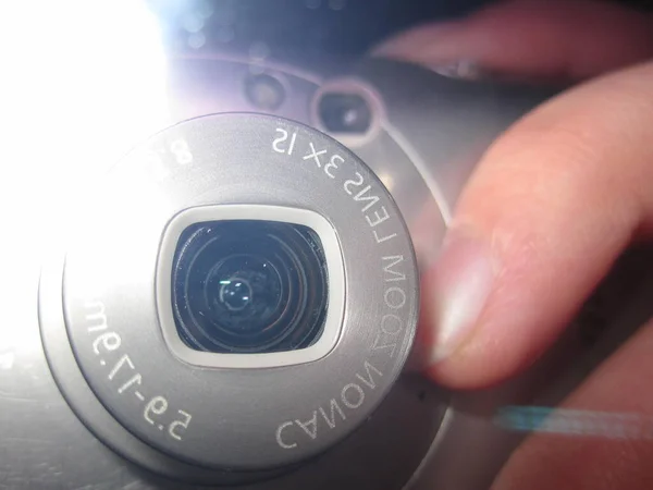 Parlak Canon Kamera Lensi — Stok fotoğraf
