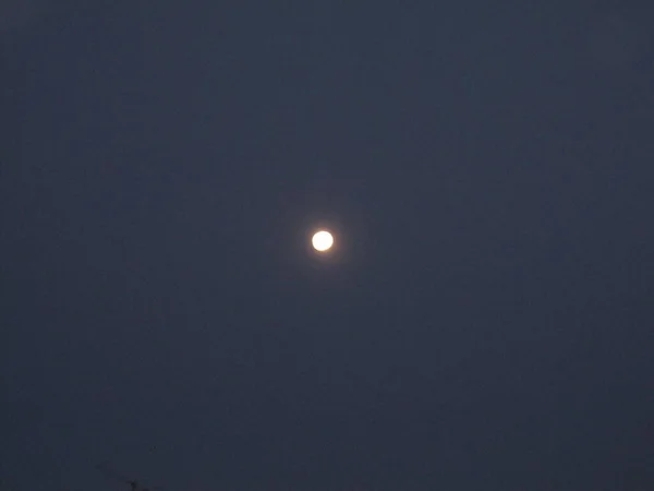 Vista Luna Llena Por Noche — Foto de Stock