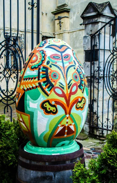 Huevos Pascua Pintados Mano Pysanka Colorido Tradicional — Foto de Stock
