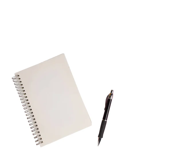 Een Notitieblok Een Pen Een Transparante Achtergrond — Stockfoto
