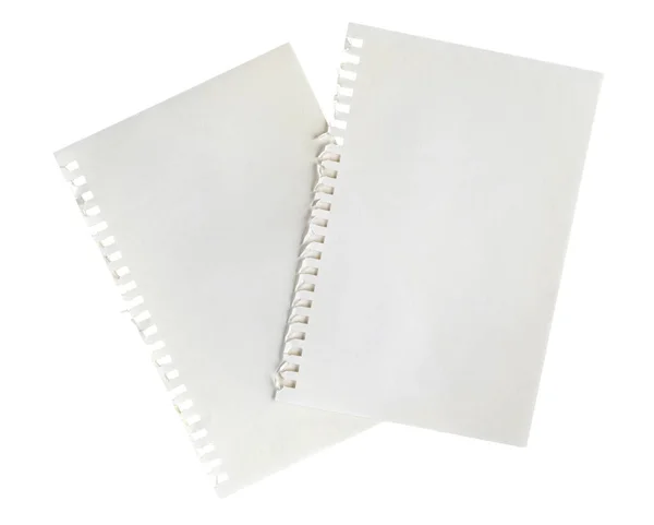 Due Fogli Bianchi Carta Con Perforazione Laterale Una Superficie Trasparente — Foto Stock