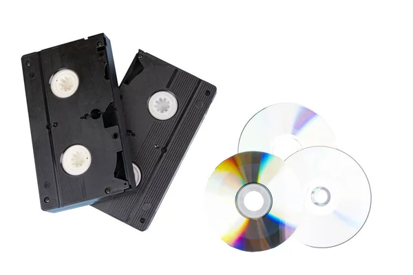 Wat Oude Vhs Cassettes Wat Een Transparante Achtergrond — Stockfoto