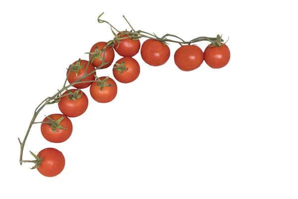 Ramo Tomates Sobre Una Mesa Madera Sobre Fondo Transparente — Foto de Stock
