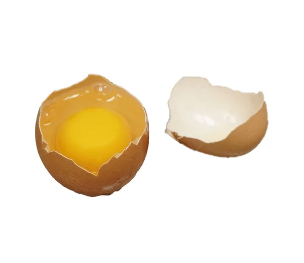 透明な背景に割れた卵 — ストック写真