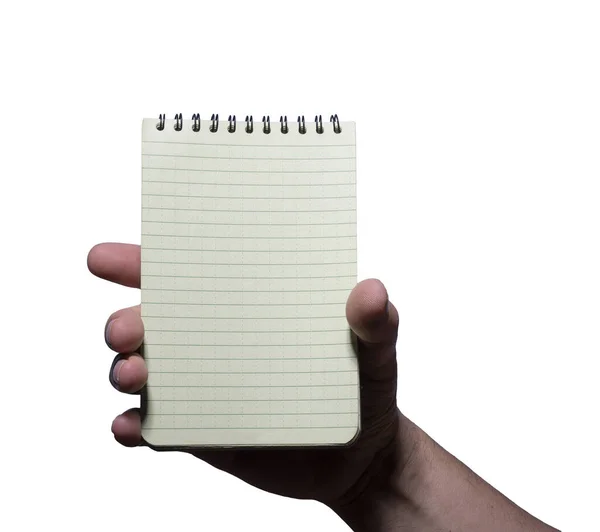 Notepad Man Hand Transparent Background — Stock Photo, Image