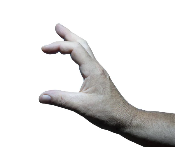 Fingrarna Manlig Hand Med Transparent Bakgrund — Stockfoto