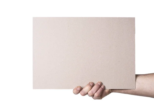 Cardboard Sign Held Hand — стоковое фото