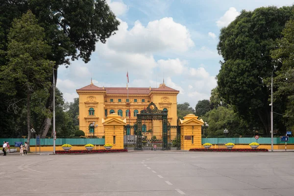 Hanoi, Vietnam, January 2023.  20th-century French colonial mansion housing the offices and residences of the president and vice president of Vietnam