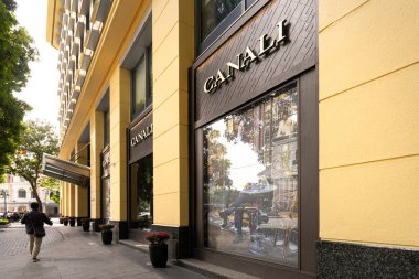 Hanoi, Vietnam, January 2023. External view of the Casali luxury brand store in the city center