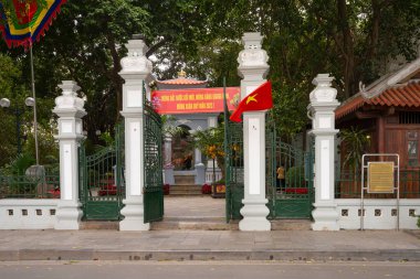 Hanoi, Vietnam, January 2023. View of the King Le Thai To's Temple in the city center