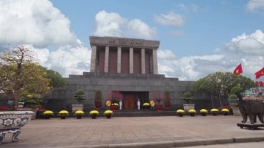 Hanoi, Vietnam, January 2023. panoramic view of the Ho Chi Minh mausoleum in the city center