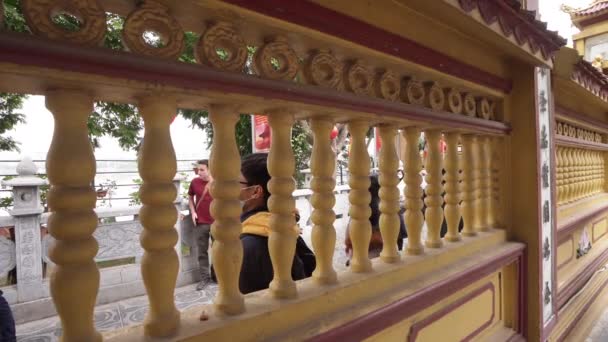 Hanoi Vietnam January 2023 Faithful Tran Quoc Pagoda Oldest Buddhist — 图库视频影像