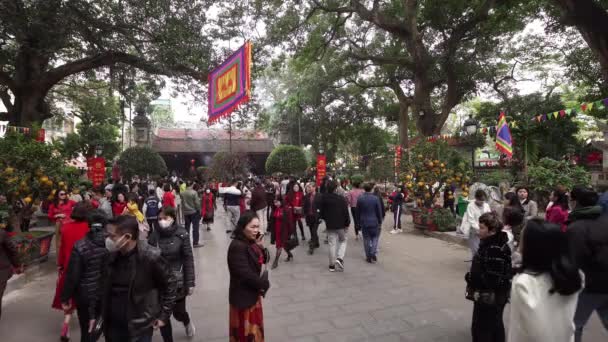 Hanoi Vietnam January 2023 View Worshipers Quan Thanh Taoist Temple — Vídeos de Stock