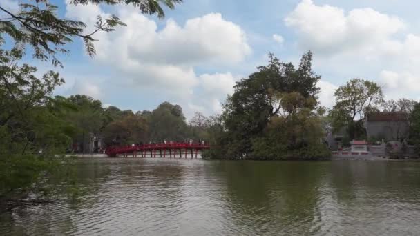 Hanoi Vietnam January 2023 View Ngoc Son Temple Confucian Temple — 비디오