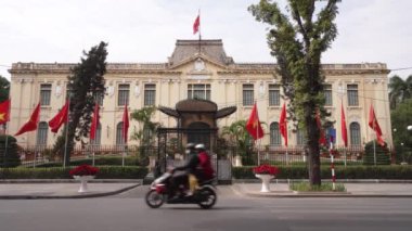 Hanoi, Vietnam, January 2023. exterior view of Government Guest House (Tonkin Palace) in the city center
