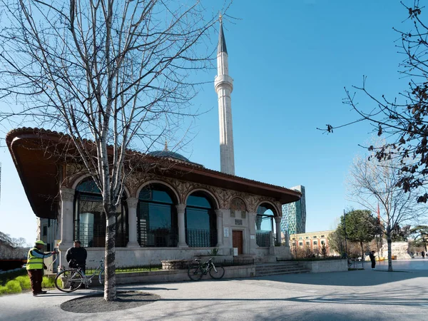 Tirana Albania Marzo 2023 Vista Esterna Della Moschea Hem Bej — Foto Stock