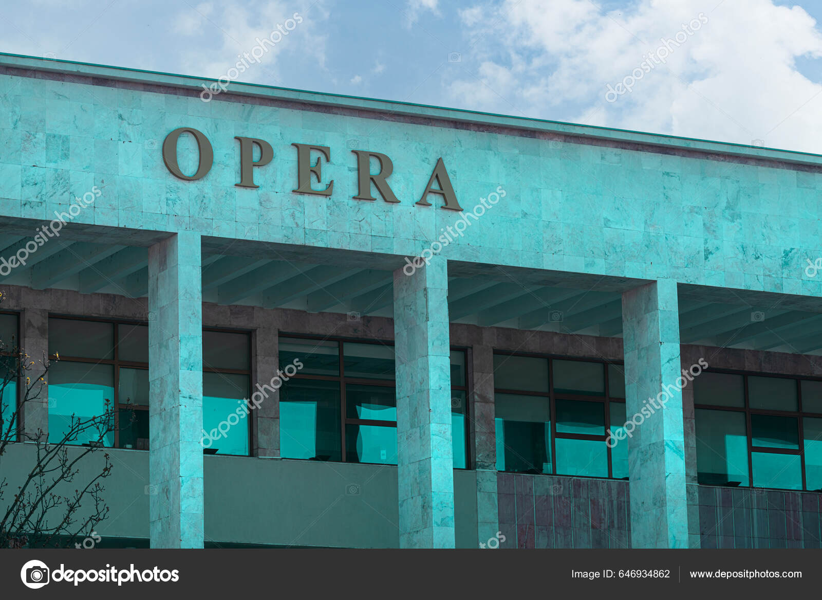 Tirana Albania March 2023 Exterior View National Theater Opera Ballet