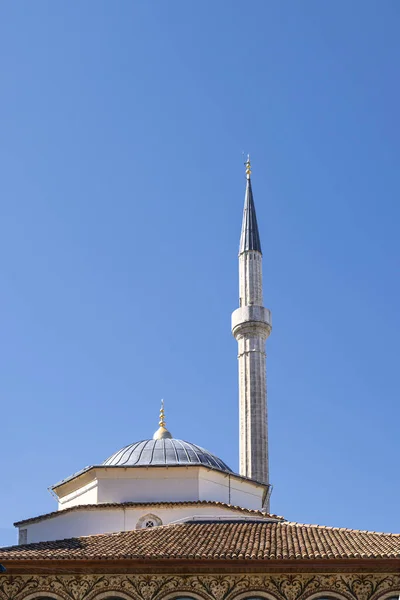 stock image Tirana, Albania. March 2023.  exterior view of the Et'hem Bej Mosque in Skenderbej square in the city center