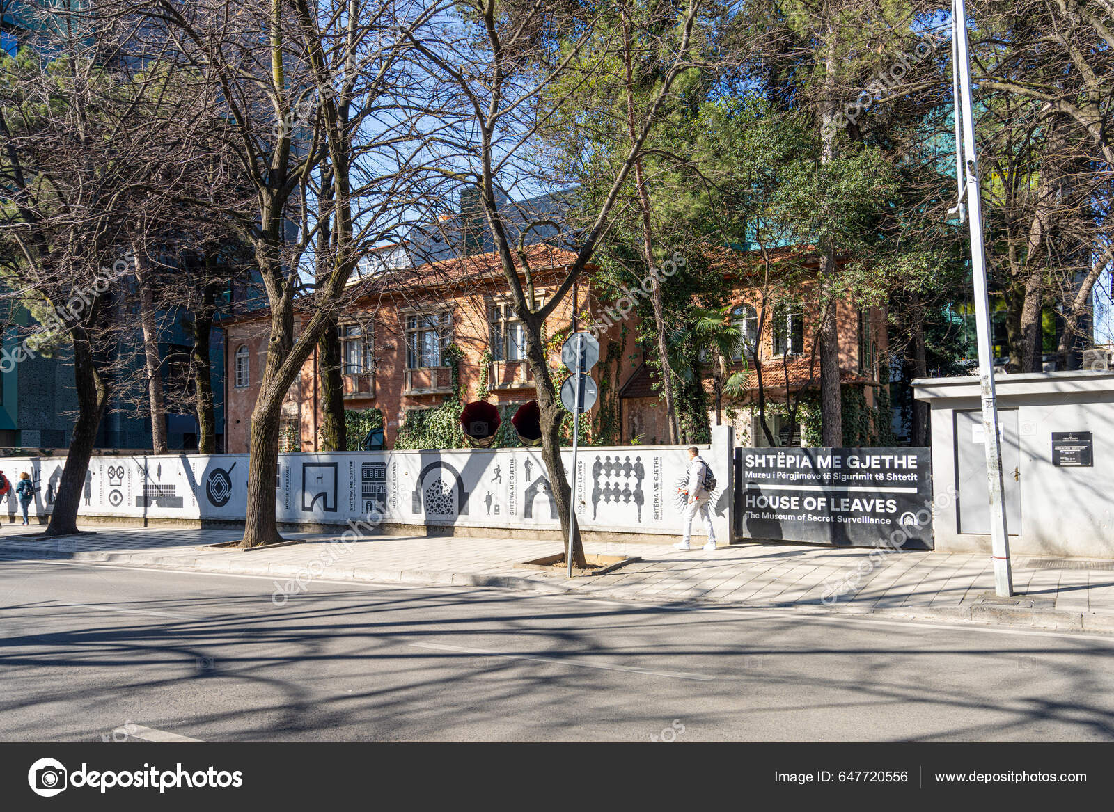 Tirana Albania March 2023 Exterior View House Leaves Museum Former