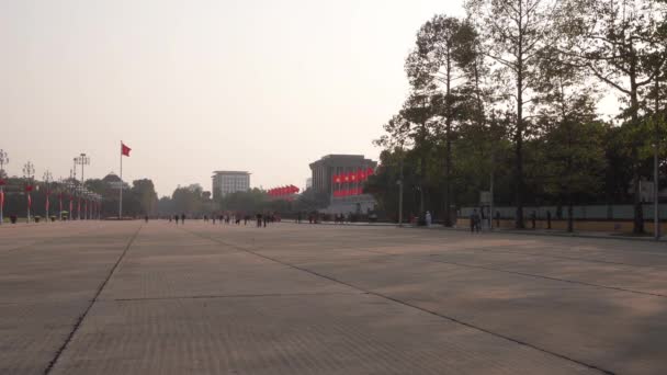 Hanói Vietname Janeiro 2023 Grande Praça Frente Mausoléu Chi Minh — Vídeo de Stock