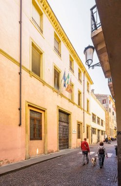 Padua, İtalya. Nisan 2023. Şehir merkezindeki Cesare Pollini Müzik Konservatuarı 'nın bulunduğu binanın dış görüntüsü