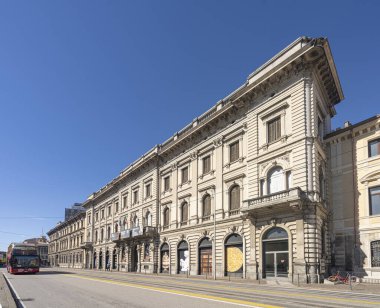 Padua, İtalya. Nisan 2023 'te Zuckermann Sarayı' nın dış görünüşü, şehir merkezinde madalyalar, madeni paralar, tekstil, seramik ve klasik mobilya koleksiyonları bulunan müze.