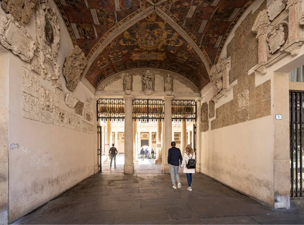 Padoue Italie Avril 2023 Vue Sur Entrée Palazzo Siège Université — Photo