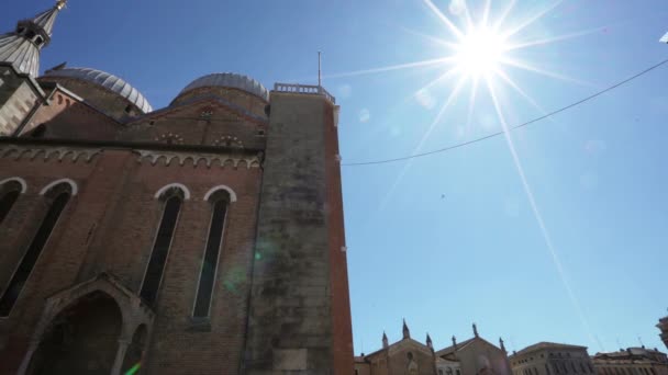 Padwa Włochy Kwiecień 2023 Widok Zewnętrzny Fasady Bazyliki San Antonio — Wideo stockowe