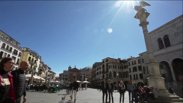 Padova Itálie Dubna Panoramatický Výhled Náměstí Pánů Centru Města — Stock video