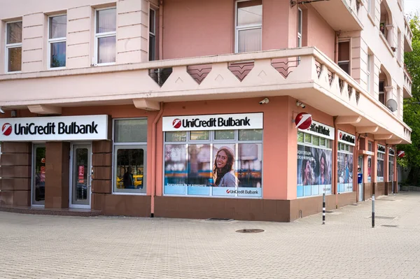 ブルガリアのソフィア 2023年5月 市内中心部のUnicredit Bulbank支店の外部ビュー — ストック写真