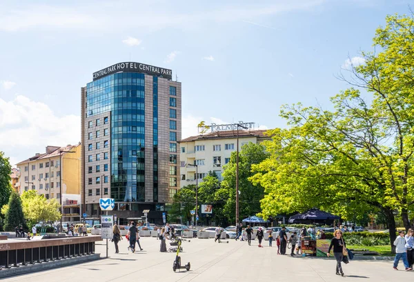 stock image Sofia, Bulgaria. May 2023.  panoramic view of the Central Park Hotel building in the city center