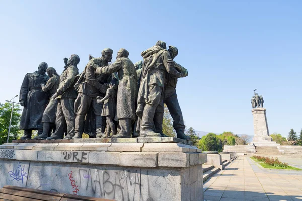 Sofia Bulgária Maio 2023 Vista Monumento Exército Soviético Parque Centro — Fotografia de Stock