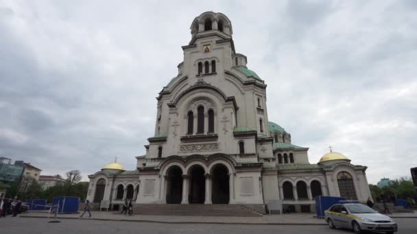 Szófia Bulgária Május 2023 Külső Panorámás Kilátás Alexander Nevsky Katedrális — Stock videók