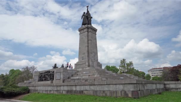 Sofia Bulgaria Maggio 2023 Vista Panoramica Del Monumento All Esercito — Video Stock