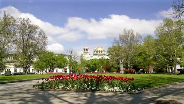 Sofia Bulgarie Mai 2023 Vue Temporelle Jardins Ohridski Avec Les — Video