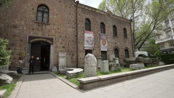 Sofia Bulgarie Mai 2023 Vue Extérieure Musée Archéologique National Dans — Video