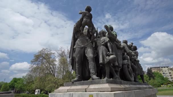 Sofia Bulgarien Maj 2023 Panoramautsikt Över Monumentet Till Den Sovjetiska — Stockvideo