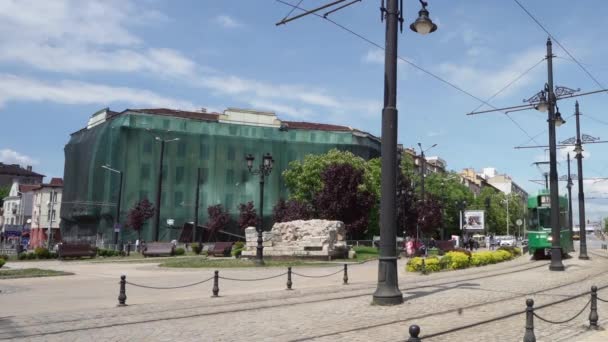 Sofia Bulgarije Mei 2023 Panoramisch Uitzicht Brug Van Leeuwen Met — Stockvideo